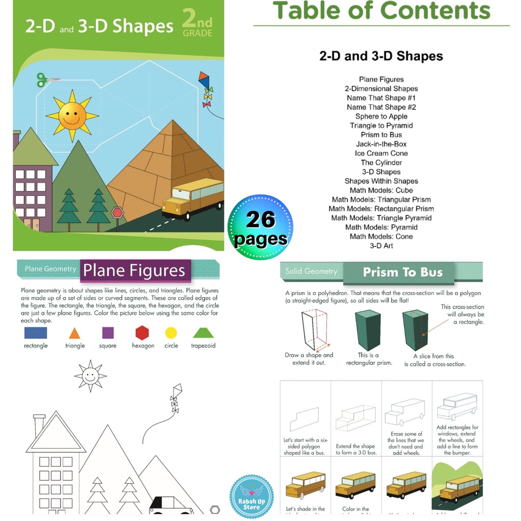 GRADE 2 (MATH) Activity Workbook Worksheet Homeschool Learning