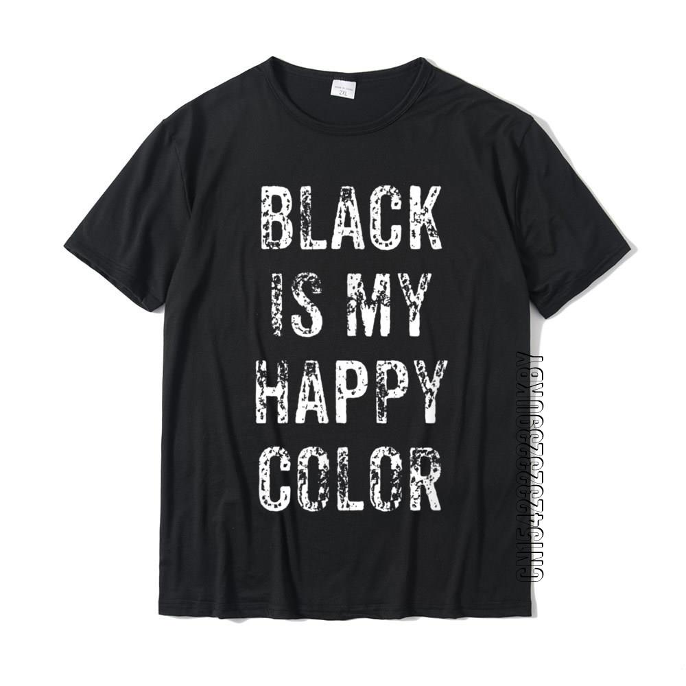 Funny Black Is My Happy Color Goth Punk Emo Gift TShirt Normal Top T