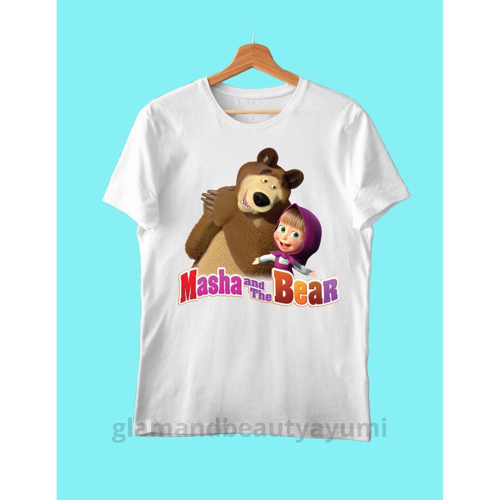 Masha and the Bear kids tshirt and customized | Shopee Philippines
