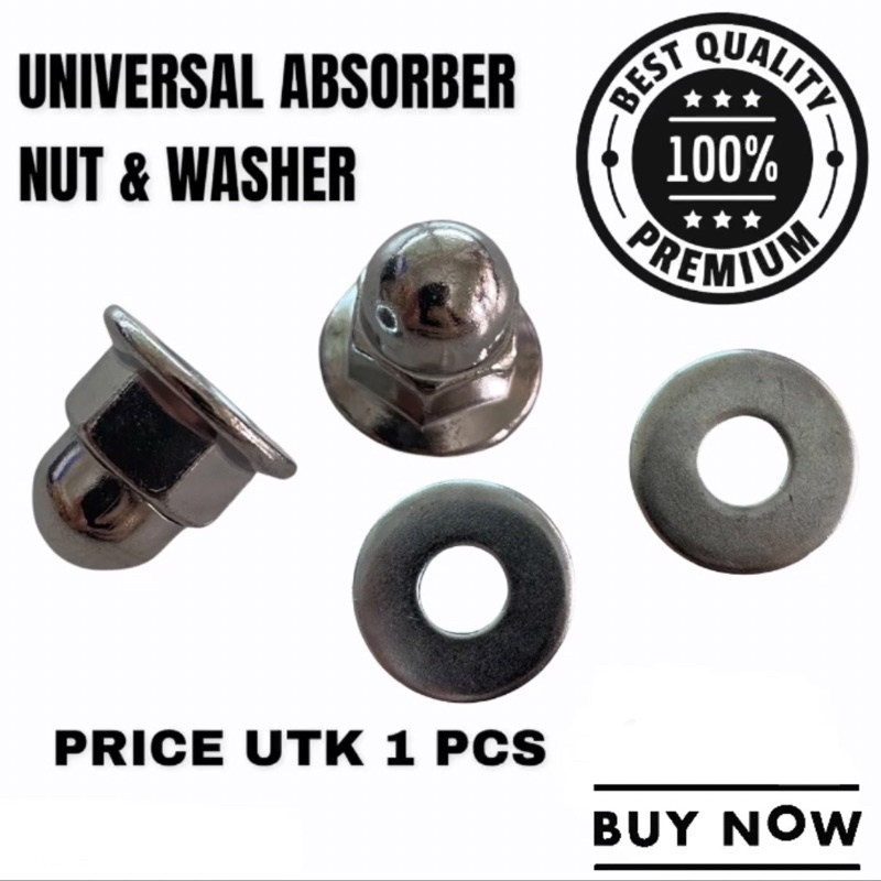 UNIVERSAL ABSORBER SCREW CAP NUT SIZE 14 M10 ABSORBER NUT WASHER SKRU