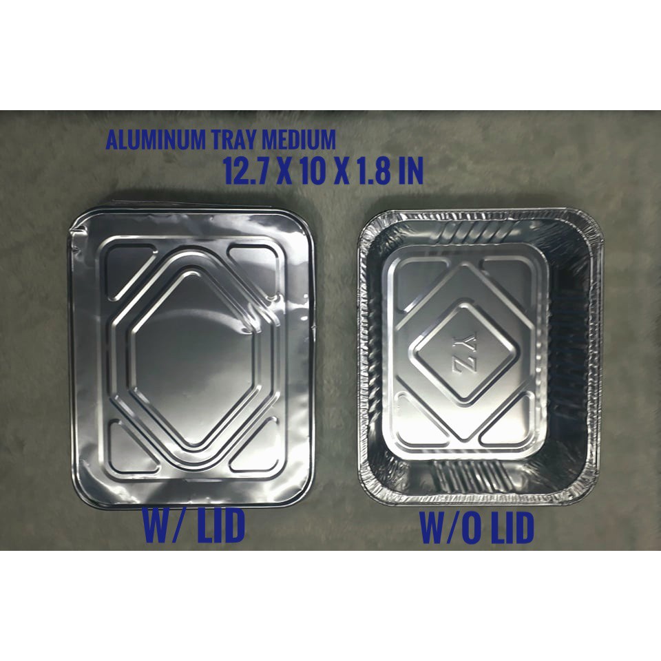 Aluminum Food Tray Medium Size Catering Platter Baking Container 10pcs