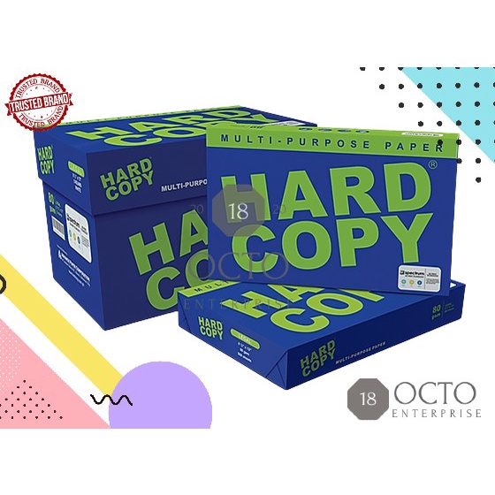 Hardcopy Copy Paper 80gsm sub24 5 Reams or 1 box (Short,A4, Long