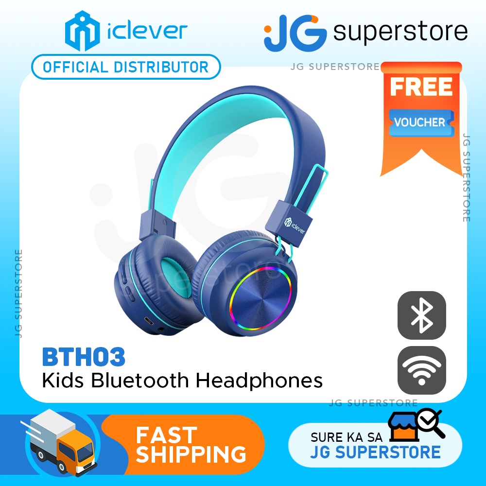 IClever BTH03 Kids Bluetooth Headphones Colorful LED