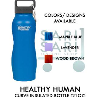 Healthy Human Curve Water Bottles - Insulated Stainless Steel Flasks Glacier