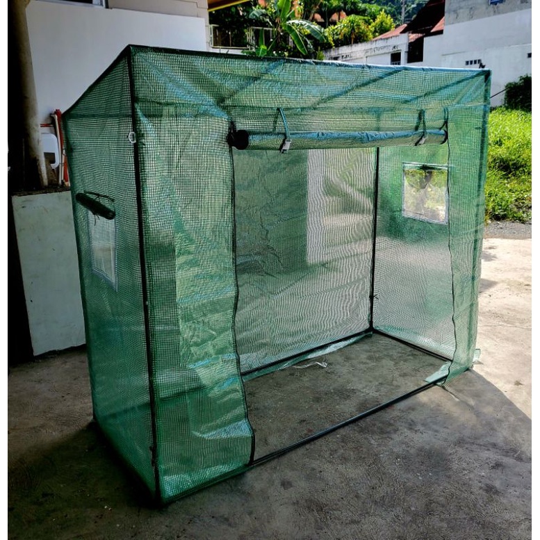 200Lx169Hx77W Portable Garden Greenhouse Frame + Cover GREEN or WHITE