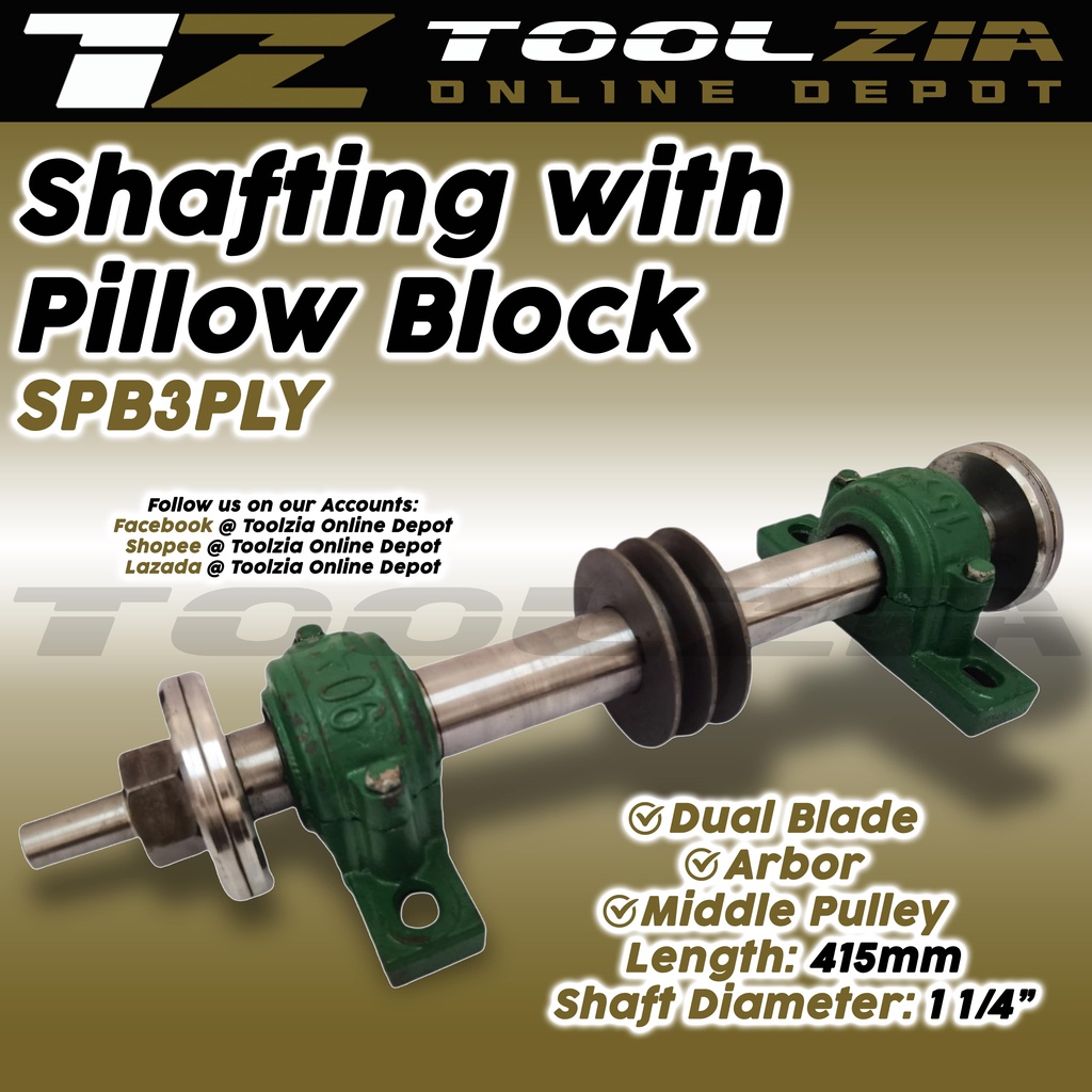 Shafting with Pillow Block (SPB3PLY) 3PULLEY Shopee Philippines