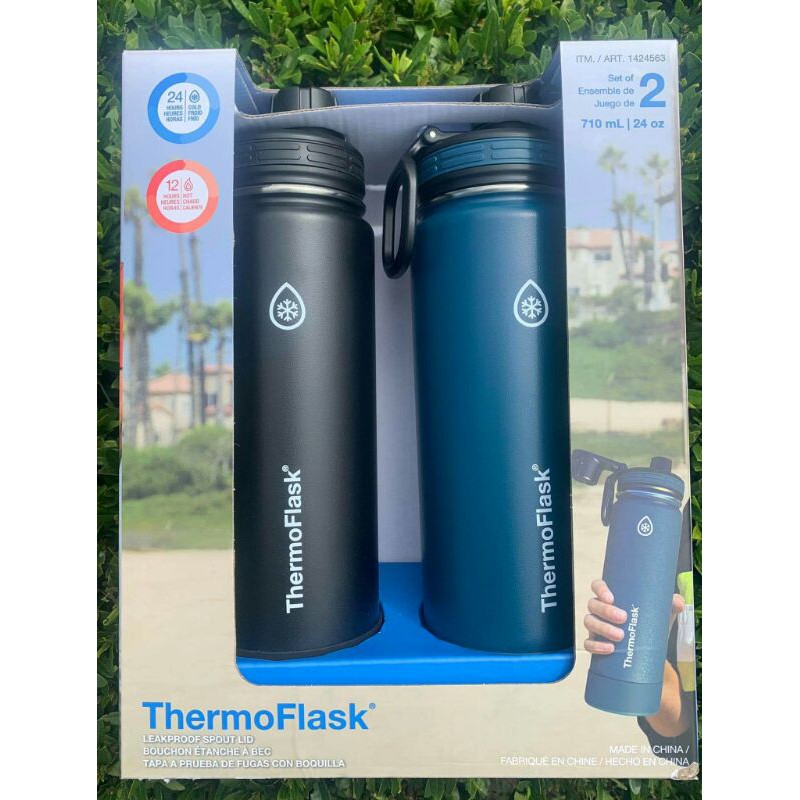 ThermoFlask 24oz Stainless Steel Water Bottle