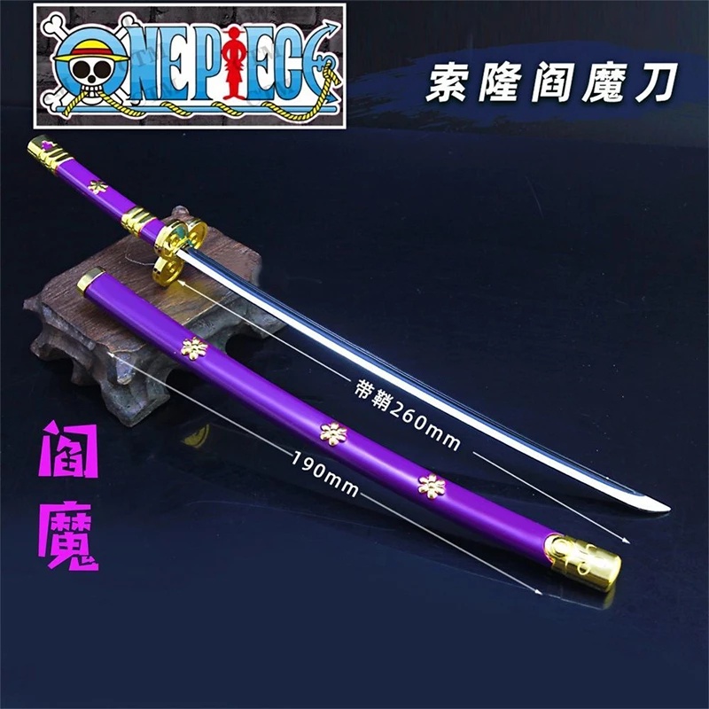 25cm Roronoa Zoro Yamato Ame No Habakiri Autumn Water Metal Weapon