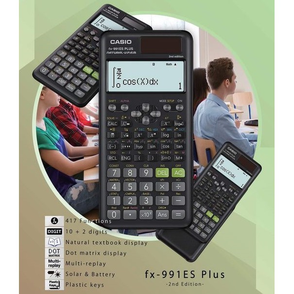 CALCULATRICE SCIENTIFIC CASIO ORIGINALE FX-991ES PLUS 417 FONCTIONS