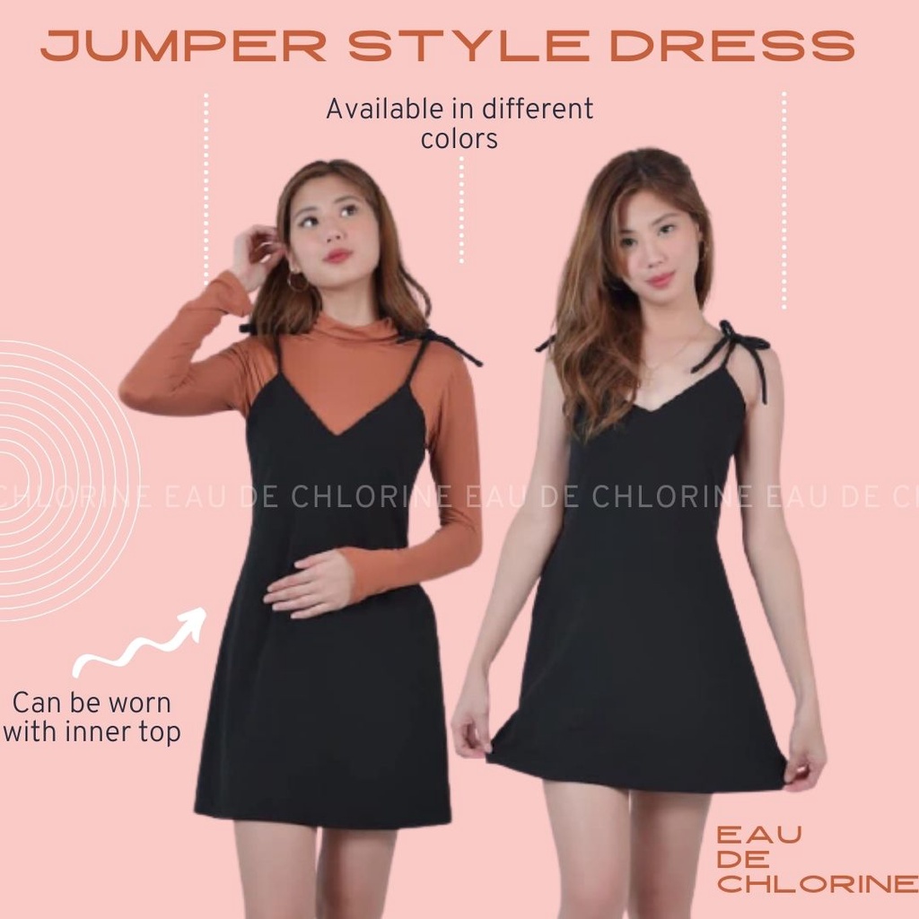 Plain black jumper dress sale