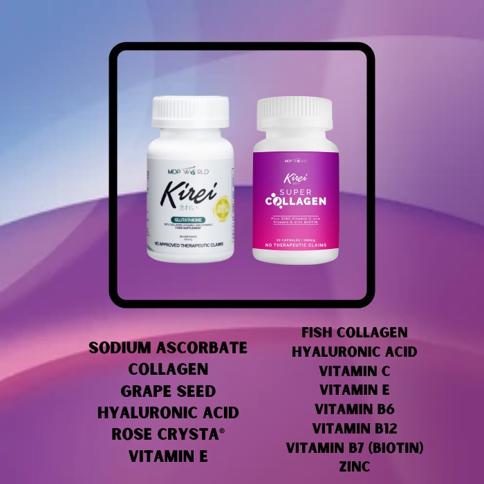 kirei super glutathione BUY 1 TAKE 1] & Glow Up Collagen Supplements Grape Seed Hyaluronic Acid Rose Beauté - Cosmétique