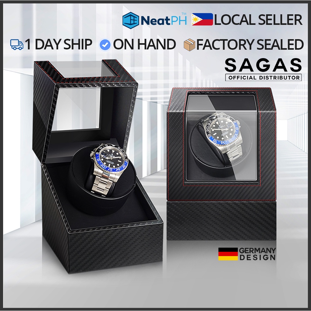 SAGAS Watch Winder with Quiet Japanese Mabuchi Motor AC Adapter or