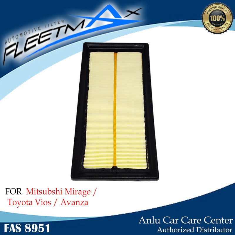 FLEETMAX Air Filter For TOYOTA VIOS, AVANZA and MITSUBISHI MIRAGE (FAS ...