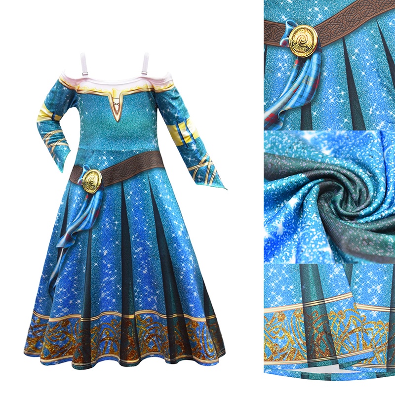 Merida Adorable Cosplay Costume For Girls Available Different In Sizes ...