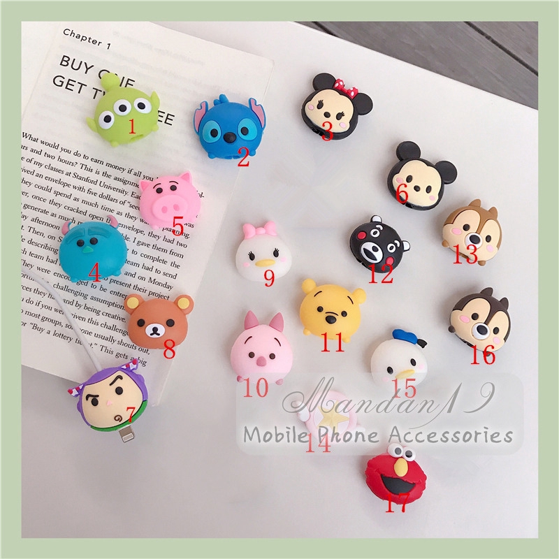 3D Cute Cartoon Charging Cable Protector Cable Saver Cable Bite USB ...