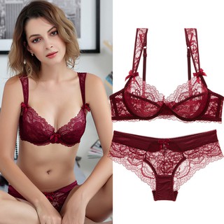 Varsbaby women ultra A-F CUP PLUS SIZE lingerie set thin lace
