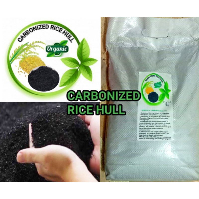 Carbonized Rice hull 1 sack 4kg | Shopee Philippines