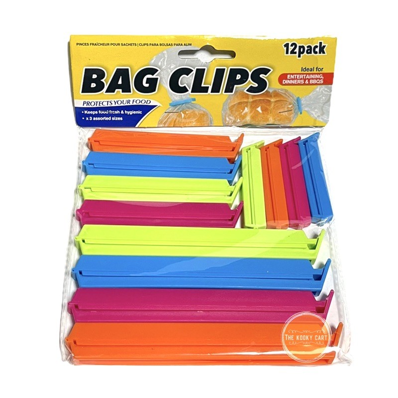12 pcs/set Bag Clips Clamp Sealer for snack Bags Seal (High Quality