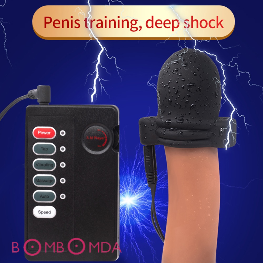 Sex Toys for Men Electric Shock Penis Trainer Vibrators Dick Massager Male  Cock Rings Delay Lasting | Shopee Philippines