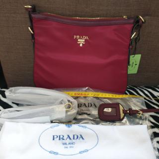 Prada red 2025 sling bag