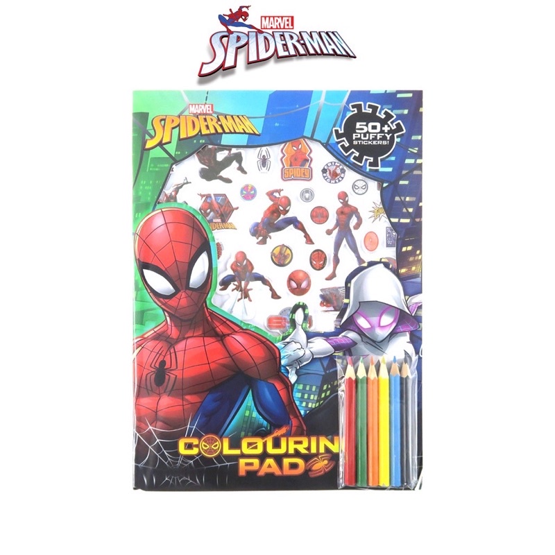 Marvel Spiderman Colouring Activity Book With Sticker and Colour Pencil
