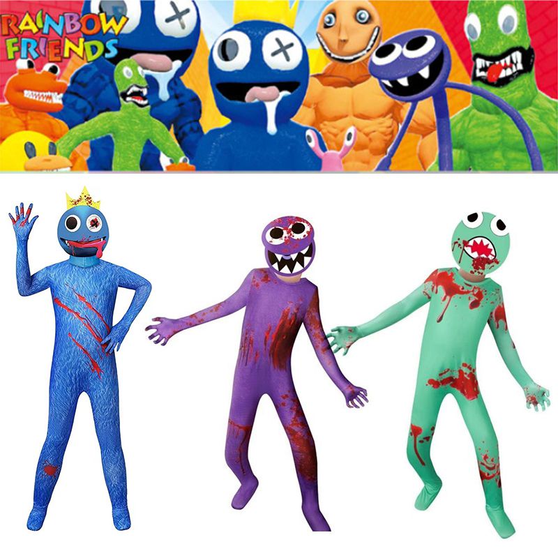 Roblox rainbow friends Cosplay Costume Yellow Monster costume jumpsuit For kids
