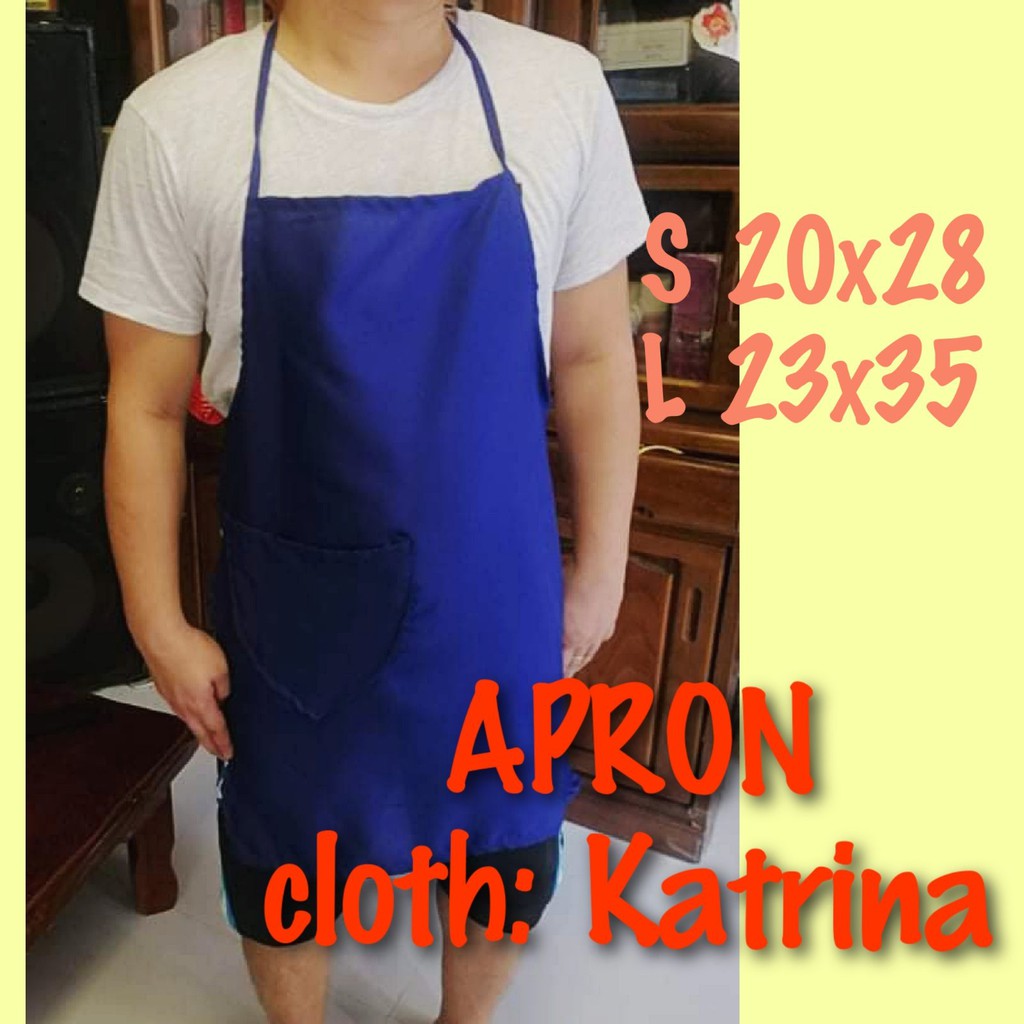 Washable Kitchen Plain Apron PH MADE Katrina Cloth Used Shopee Philippines
