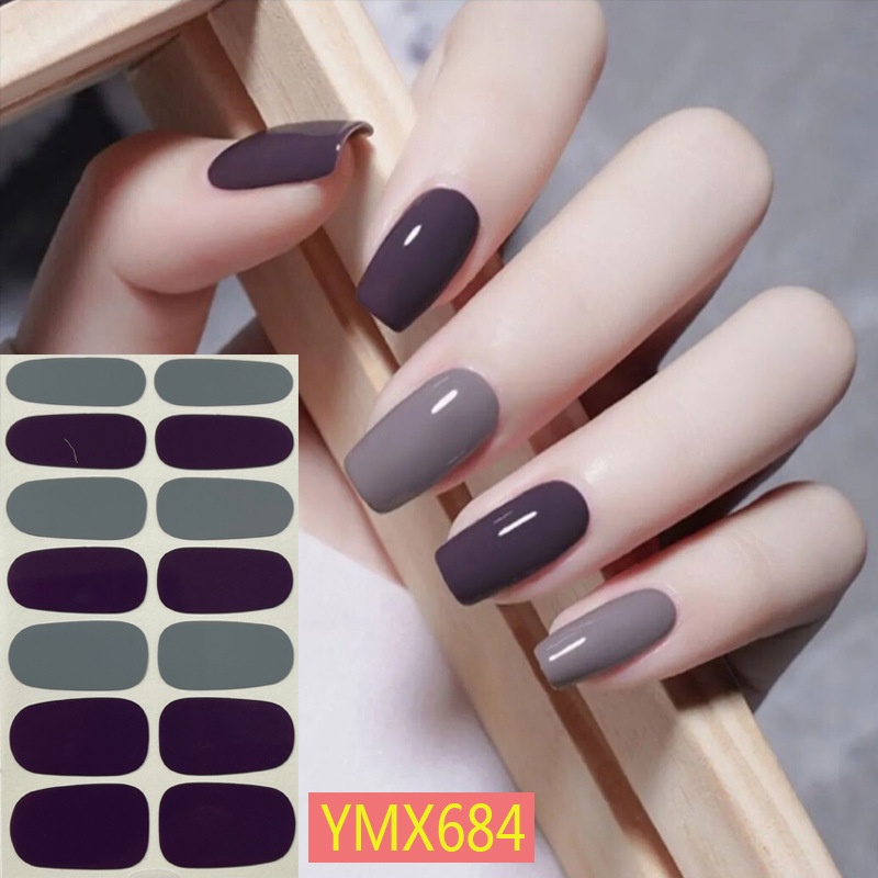 Nail Art Stickers Solid Color Jumping Color Nail Stickers Simple