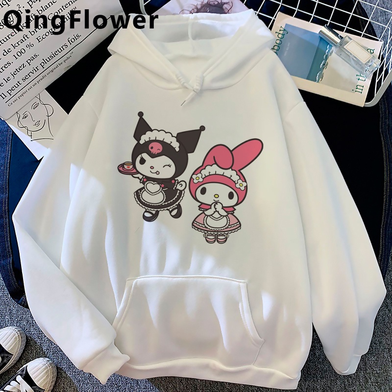 My Melody Kawaii Kuromi hoodies female Korea streetwear harajuku grunge ...