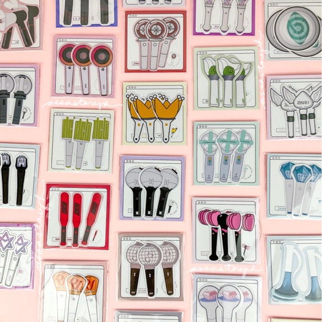 [2] 1 PC. LIGHTSTICKS Laminated Kpop Stickers | Assastoreph | Shopee