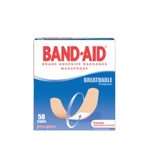 50pcs/box Band-aid Brand Flexible Fabric Adhesive Bandages For Minor Wound  Care Waterproof Breathable Bandage Adhesive