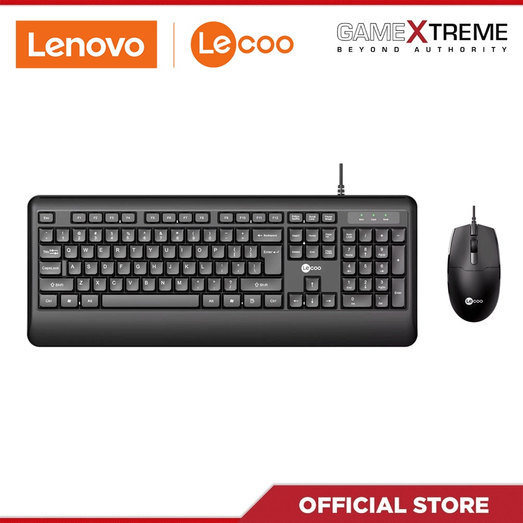 Lenovo Lecoo Cm Wired Keyboard And Mouse Business Combo Black