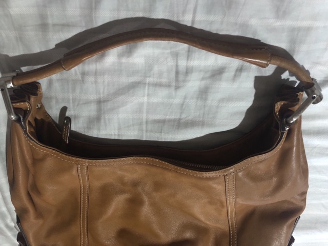 Dissona Large Leather Hobo Shoulder Bag