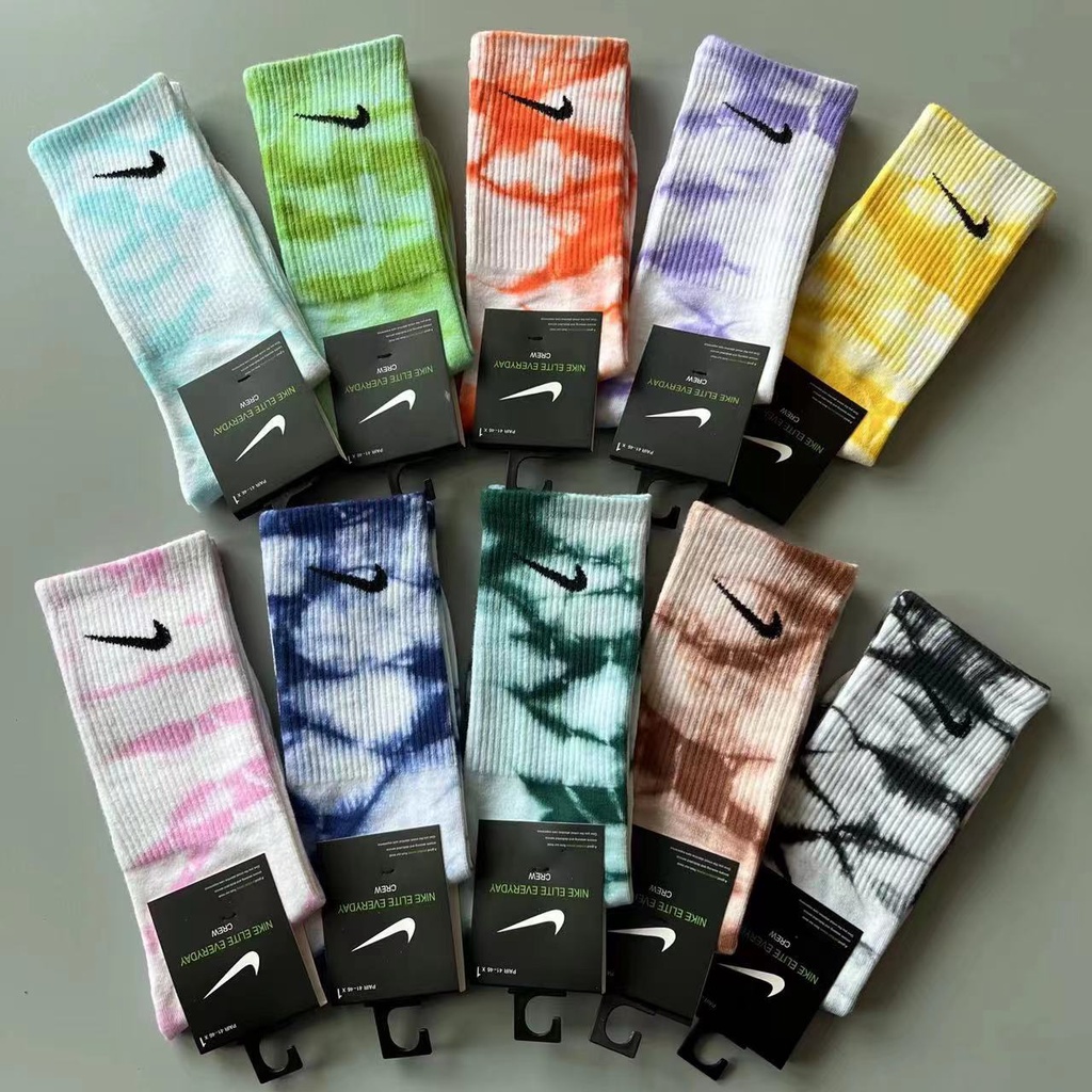 High quality high cut socks tie dye athletic socks for unisex shopee