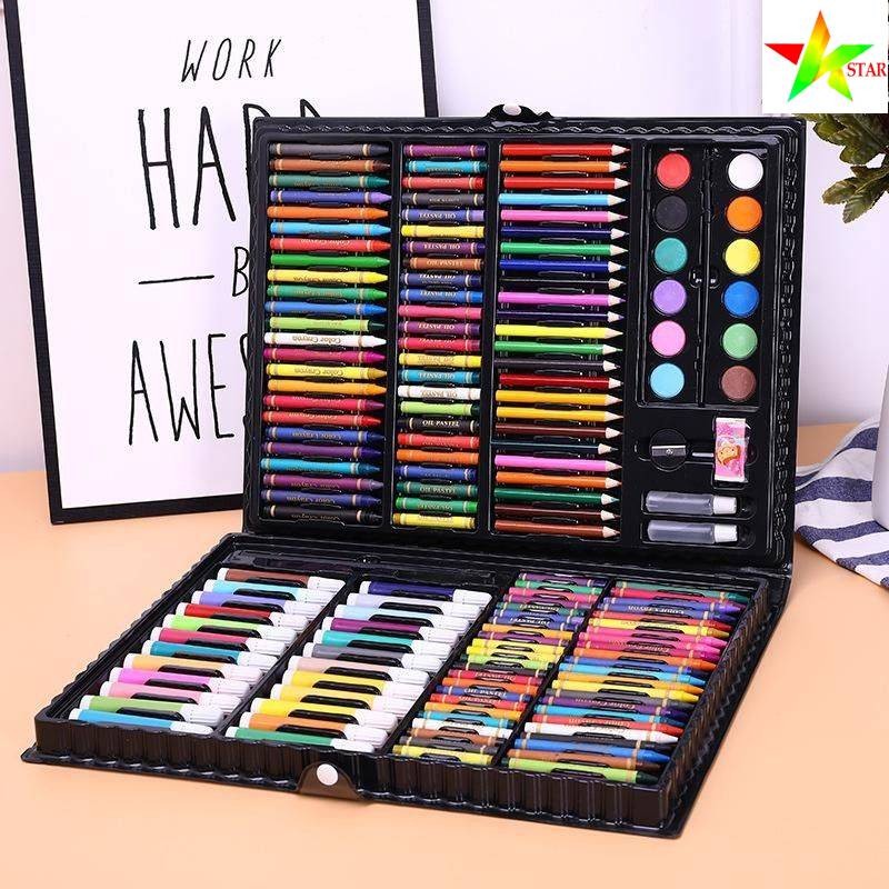 150pcs Children's Watercolor Pens Student Painting Set Gift Box Art Supplies  Holiday Paintbrushes Hk