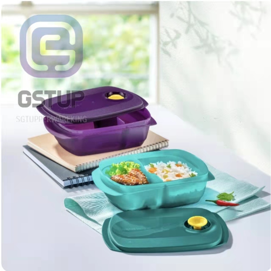 Tupperware Reheatable Divided Lunch Box 1.25L | Shopee Philippines