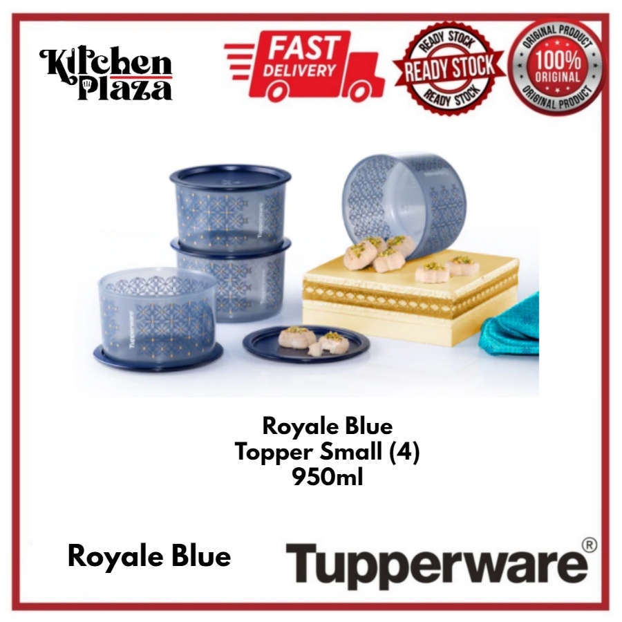 Tupperware Royale Blue Topper Small (4) 950ml | Shopee Philippines