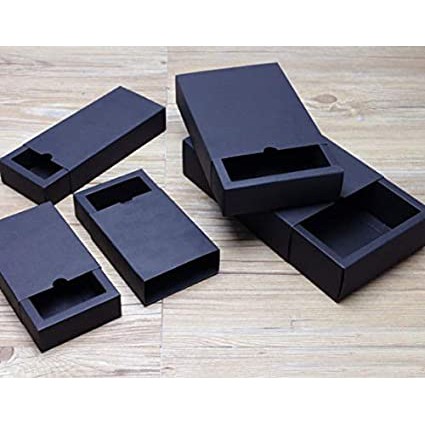 10pcs Slide Drawer Box Gold/Silver/Black/White/Kraft Carton Packaging ...
