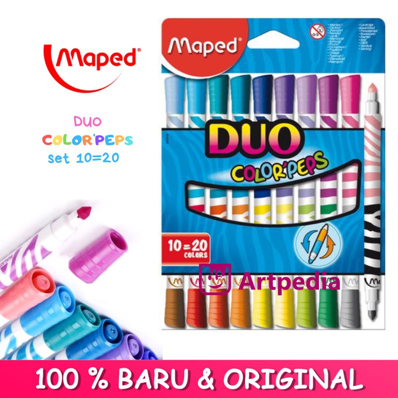 Maped Duo Color Peps set 10 = 20 - Duo Tip Maped 20 Colors | Shopee ...