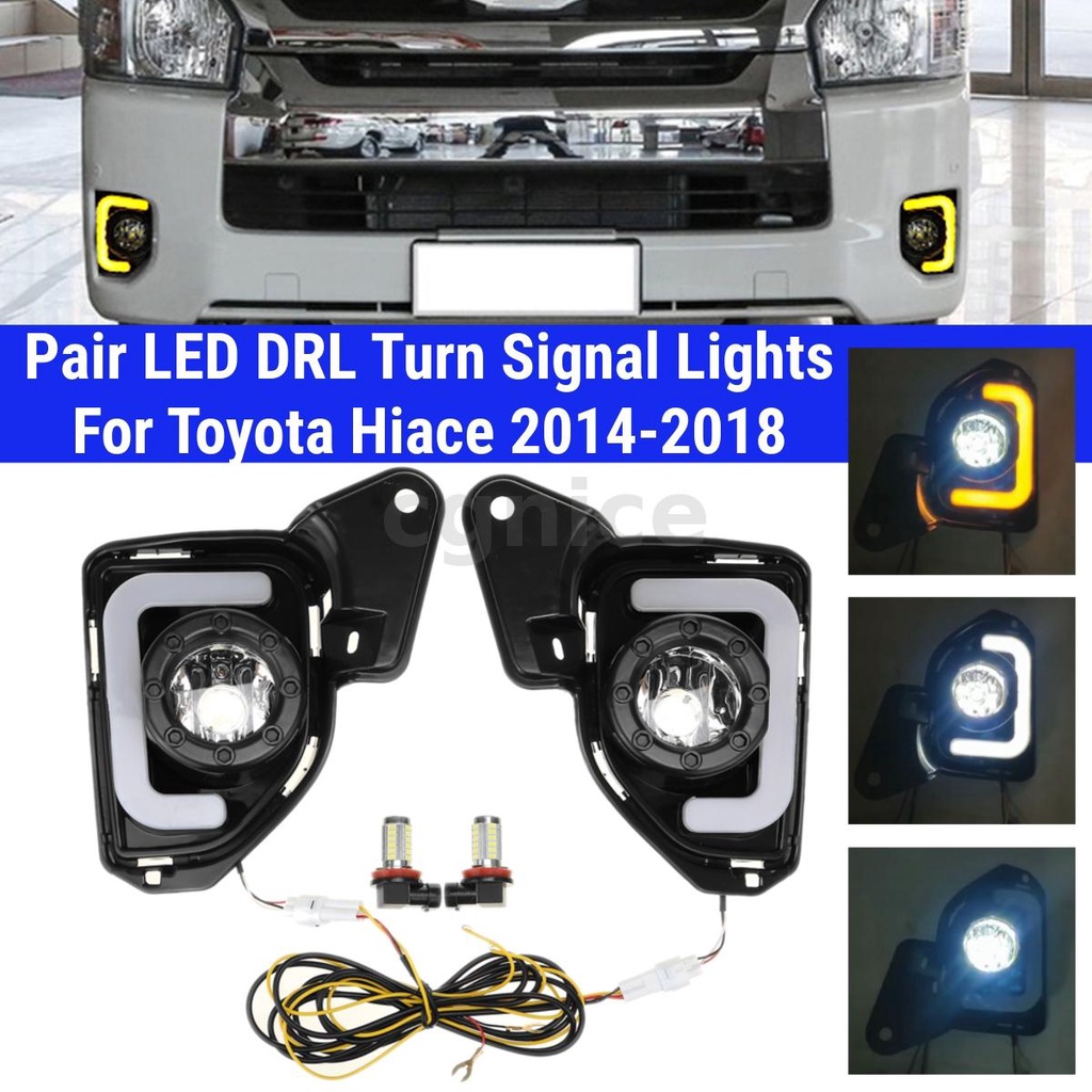 LED Daytime Running Lights With Turn Signal For Toyota Tacoma 2024-2025 | Front Marker Lamps DRL Left & Right Pair