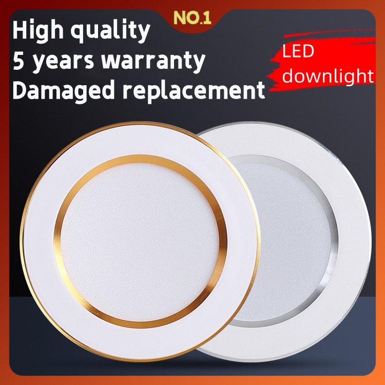 3-5W 12V/24V Hole 2.2in Mini Downlight LED Ceiling Light Cabinet Light Recessed Small Spotlight Mirror Front Lights(6000K Cool White,Nickel 24V