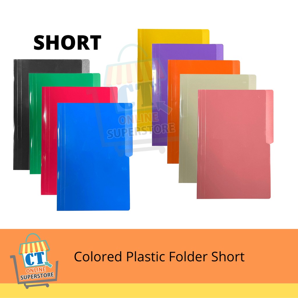 Good Quality Thick Plastic Colored Folder Short per pc | Shopee Philippines