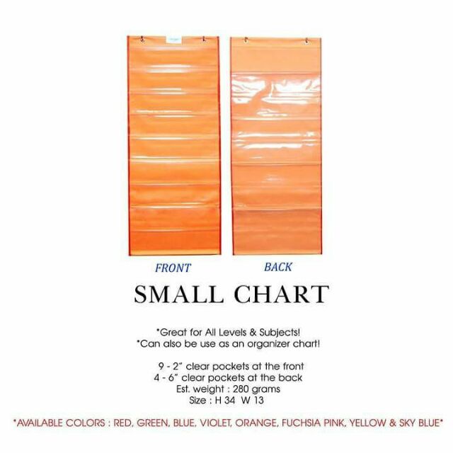 SMALL POCKET CHART BY CHARTS UNLIMITED | Shopee Philippines