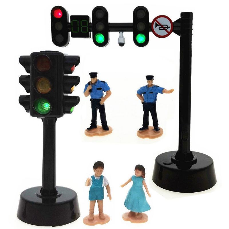 Model traffic light simulation traffic light model Road scene toys0964 ...