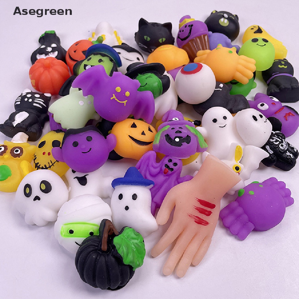 Asegreen 24pcs Halloween Squishy Toys Set Anti Sensory Stress Reliefing