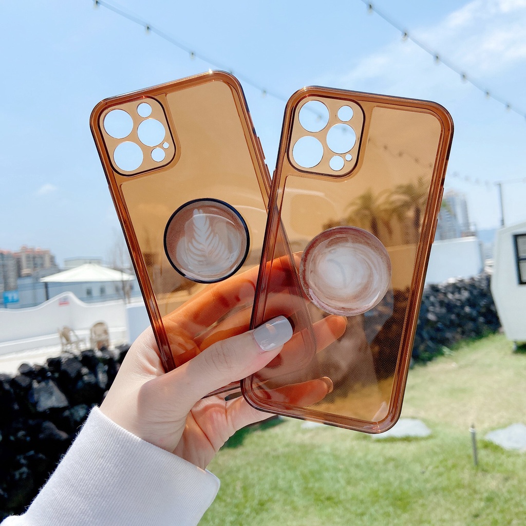 Popsocket Latte American Coffee Epoxy Foldable Mobile Phone Holder