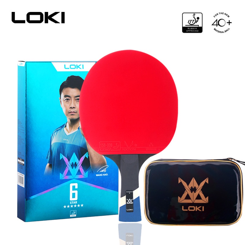 LOKI New 6 Star Sticky Table Tennis Racket 7 ply Carbon Blade PingPong ...