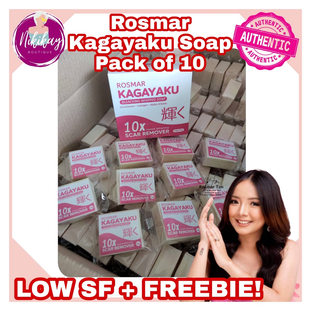 ROSMAR KAGAYAKU Bleaching Whipped Soap x10 Scar Remover (box of 10 bars ...