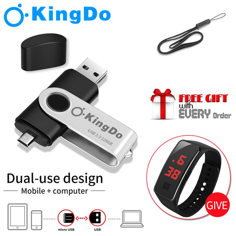 COD Kingdo Flash Disk 128GB OTG USB 2.0 PenDrive Storage Flash Drives ...