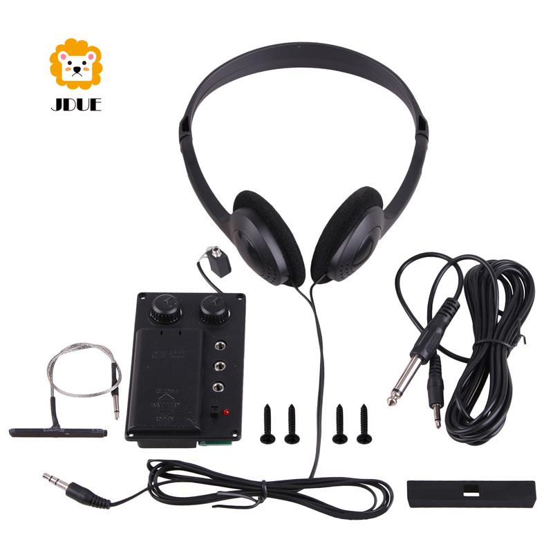 JDUE Electric Violin Silent Eq Pickup Piezo With Headphone And Plug
